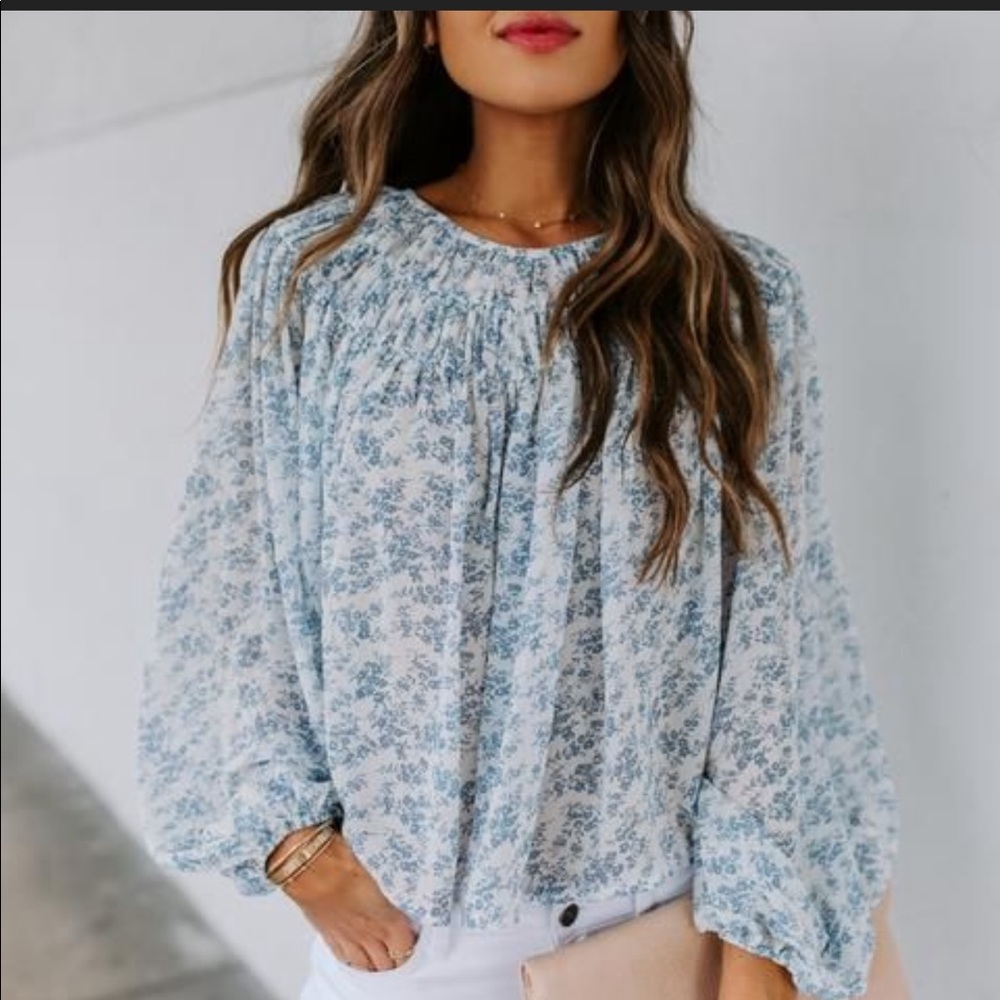 Vici Asheville Floral Top